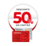 50% de desconto em cartão