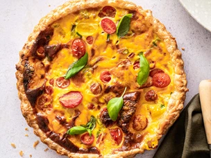 Receita de Quiche de Tomate e Queijo