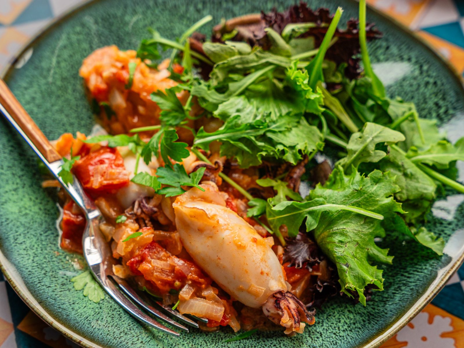 lulas com molho de mostarda