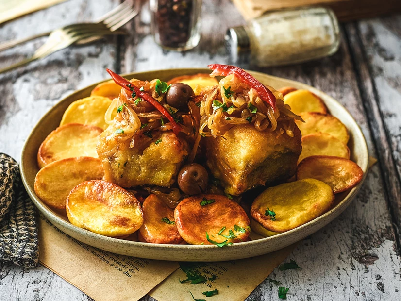 Bacalhau Frito Cebolada