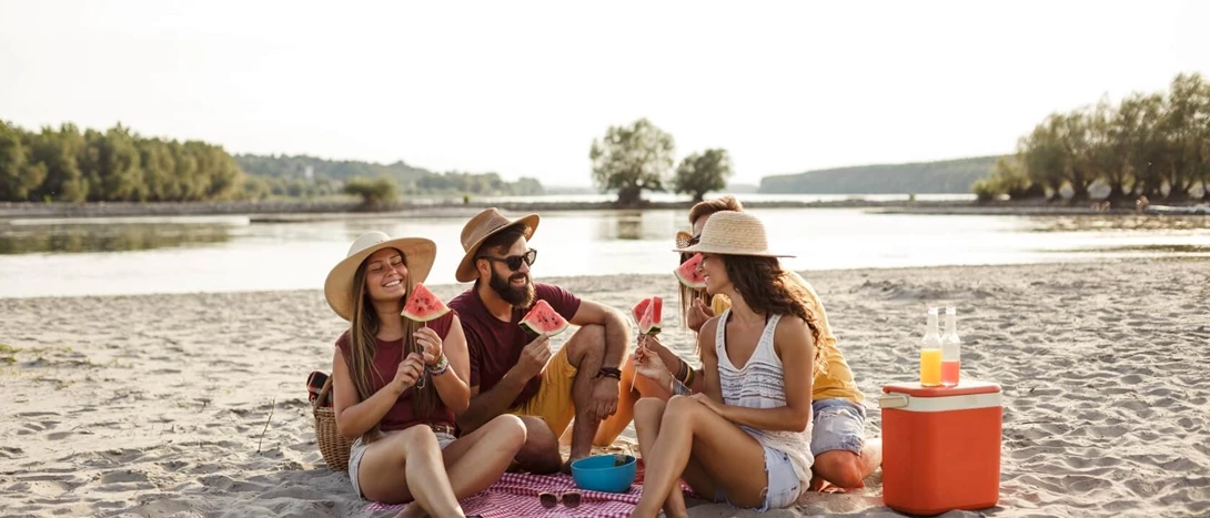 snacks para levar para a praia