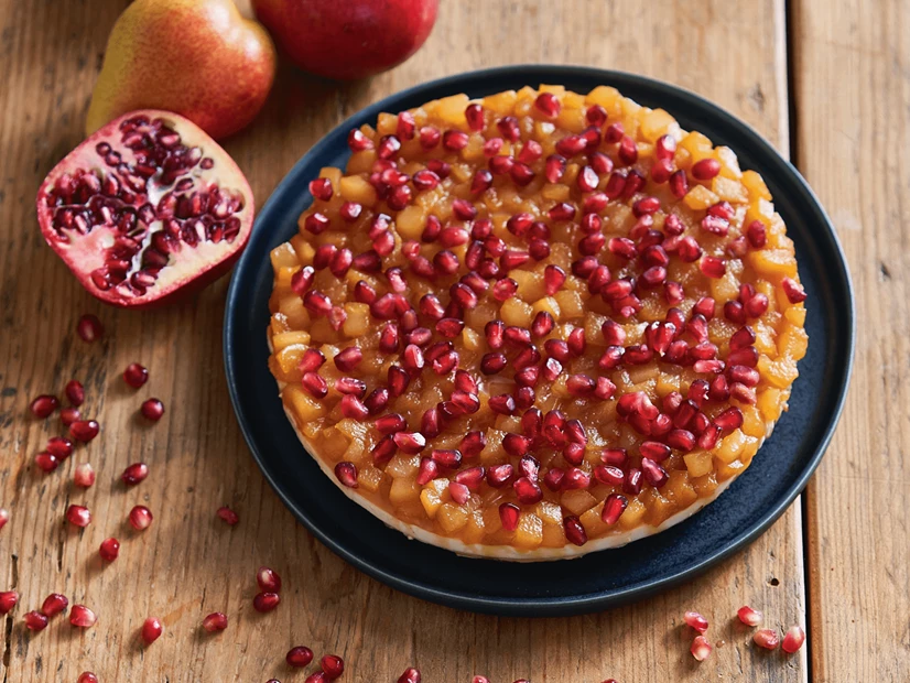 Cheesecake Vegan de Pêra e Romã