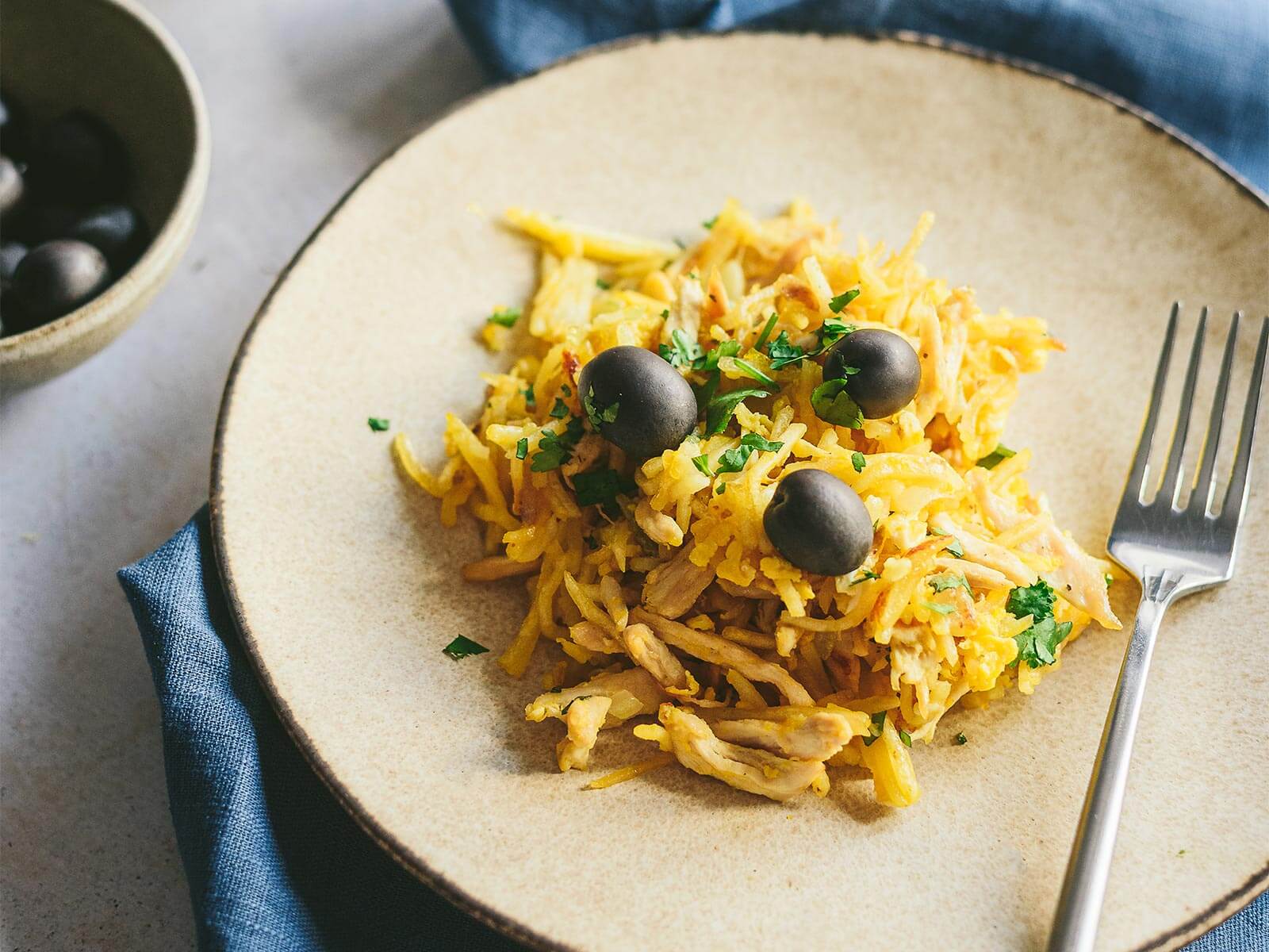 Frango à Brás com Batata Palha