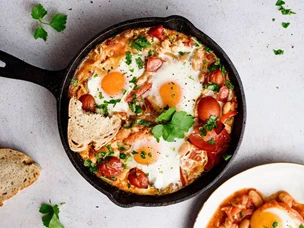 Tomatada com Ovo Escalfado